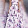 JVN By Jovani Jovani - JVN67999 Strapless Floral Pleated Ballgown