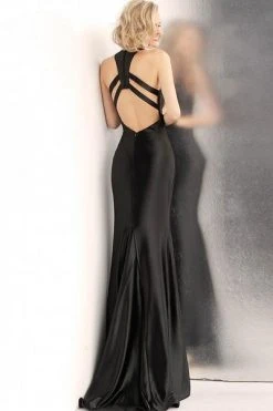 JVN By Jovani Jovani - JVN68107 Sleeveless Deep Halter V-neck Trumpet Dress 5 JVN By Jovani Jovani - JVN68107 Sleeveless Deep Halter V-neck Trumpet Dress