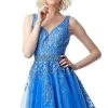 JVN By Jovani Jovani - JVN68267 Bedazzled V-neck A-line Cocktail Dress 1 JVN By Jovani Jovani - JVN68267 Bedazzled V-neck A-line Cocktail Dress