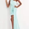 Jovani - One Shoulder Beaded Jersey Dress 04153SC