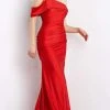 JVN By Jovani Jovani - Ruched Mermaid Gown JVN07640SC - 1 Pc Coral In Size 10 Available