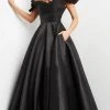 Jovani - Ruffle Sleeve Mikado Evening Dress 08579SC - 1 Pc Black In Size 12 Available Formal Gowns 2 Jovani - Ruffle Sleeve Mikado Evening Dress 08579SC - 1 Pc Black In Size 12 Available Formal Gowns