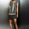 Jovani - Short Dress With Fringe Skirt M145