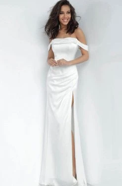 Jovani - Straight Across Sheath Evening Gown 68087SC - 1 Pc Black In Size 6 Available