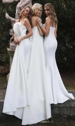 Jovani - Strapless Bow Accent Long Sheath Evening Gown 1092SC - 1 Pc White In Size 2 Available 11 Jovani - Strapless Bow Accent Long Sheath Evening Gown 1092SC - 1 Pc White In Size 2 Available