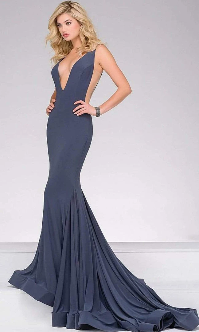 Jovani - V Neckline Long Jersey Prom Dress 46756 3 Jovani - V Neckline Long Jersey Prom Dress 46756