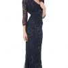 Formal Gowns JS Collections - 866348 Sequined V Neck Dress With Bolero 1 Formal Gowns JS Collections - 866348 Sequined V Neck Dress With Bolero