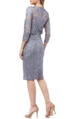 Cocktail Dresses JS Collections - 866387 Embroidered Illusion Cocktail Dress