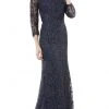 JS Collections - 866711 Soutache Bateau Illusion Long Sleeve Dress 2 JS Collections - 866711 Soutache Bateau Illusion Long Sleeve Dress