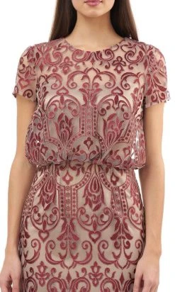 Formal Gowns JS Collections - 866967 Embroidered Blouson Long Dress