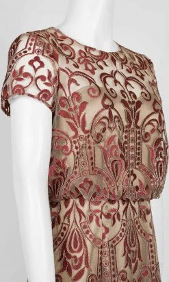 Formal Gowns JS Collections - 866967 Embroidered Blouson Long Dress