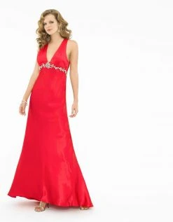 La Femme - 12262 Halter Style Bead Embellished Empire Evening Gown 10 La Femme - 12262 Halter Style Bead Embellished Empire Evening Gown