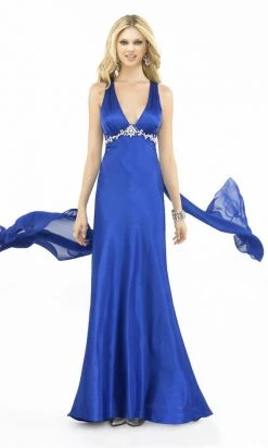 La Femme - 12262 Halter Style Bead Embellished Empire Evening Gown 13 La Femme - 12262 Halter Style Bead Embellished Empire Evening Gown