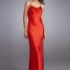 La Femme - 13186 Bejeweled Strap Cowl Neck Sheath Dress Formal Gowns 1 La Femme - 13186 Bejeweled Strap Cowl Neck Sheath Dress Formal Gowns