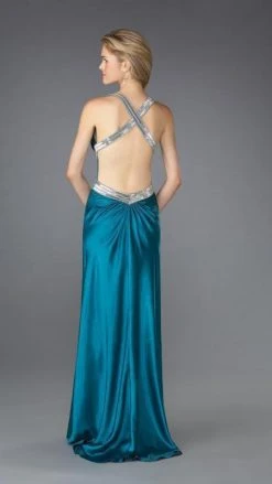 La Femme - 13277 Sexy Beaded V-Neck Long Sheath Dress Formal Gowns 5 La Femme - 13277 Sexy Beaded V-Neck Long Sheath Dress Formal Gowns