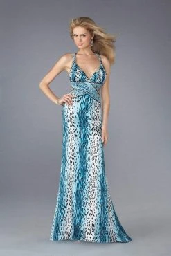 La Femme - 13453 Elegant Long Multi-Colored Dress Formal Gowns