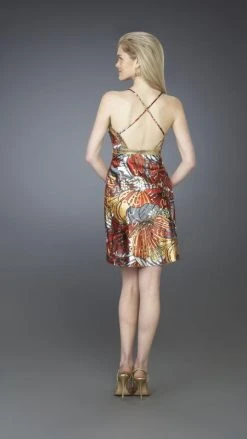 La Femme - 14125 Floral Printed Sequined Dress Cocktail Dresses