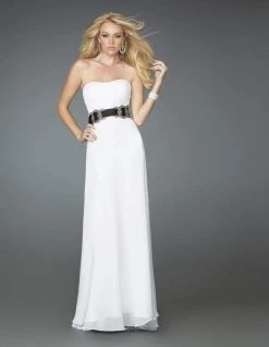 Formal Gowns La Femme - 14259 Sleeveless Evening Dress With Concentric Waistband