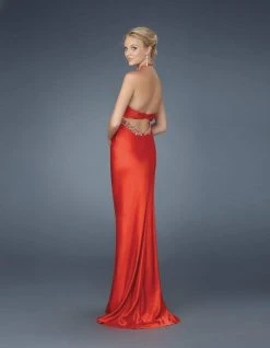 La Femme - 14568 Ravishingly Ornate Notched V-Neck Sheath Gown Formal Gowns 5 La Femme - 14568 Ravishingly Ornate Notched V-Neck Sheath Gown Formal Gowns