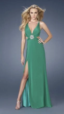 Formal Gowns La Femme - 15015 Long Dress With Side Cut Outs And Slit
