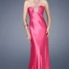 Formal Gowns La Femme - 15121 Long Dress With Intricate Beaded Neckline