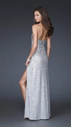 La Femme - 15987 Elegant Sequined Sweetheart Sheath Dress