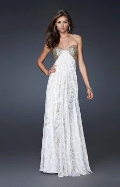 La Femme - 15991 Stunning Sequined Sweetheart Neck Sheath Dress Formal Gowns