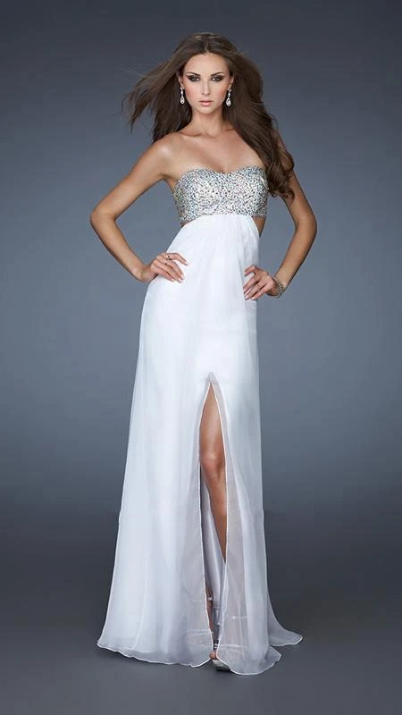 La Femme - 16291 Strapless Chiffon Gown With Exquisite Beading 7 La Femme - 16291 Strapless Chiffon Gown With Exquisite Beading