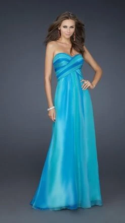 La Femme - 17167 Vibrant Dual-Toned Sweetheart A-Line Chiffon Gown Formal Gowns