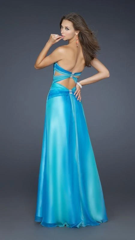 La Femme - 17167 Vibrant Dual-Toned Sweetheart A-Line Chiffon Gown Formal Gowns 4 La Femme - 17167 Vibrant Dual-Toned Sweetheart A-Line Chiffon Gown Formal Gowns