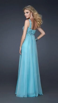La Femme - 17476 Beaded And Ruched Sweetheart Chiffon A-line Gown 7 La Femme - 17476 Beaded And Ruched Sweetheart Chiffon A-line Gown