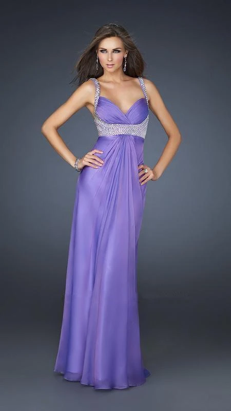 Formal Gowns La Femme - 17543 Bead Embellished Ruched Sweetheart Chiffon A-line Gown 3 Formal Gowns La Femme - 17543 Bead Embellished Ruched Sweetheart Chiffon A-line Gown