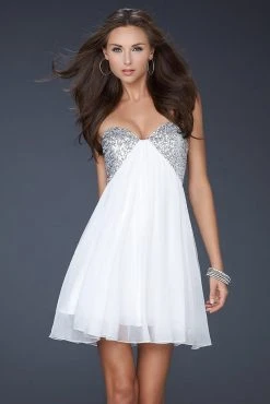 La Femme - 17649 Strapless Sequined Sweetheart Mini Party Dress Cocktail Dresses 9 La Femme - 17649 Strapless Sequined Sweetheart Mini Party Dress Cocktail Dresses