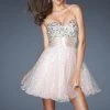 Cocktail Dresses La Femme - 18902 Multi-Color Jeweled Sweetheart Short Dress