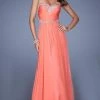 La Femme - 19372 Strapless Evening Gown With Jeweled Waist Formal Gowns