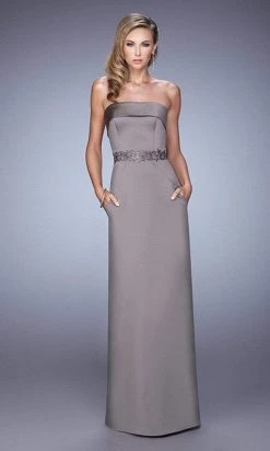 Formal Gowns La Femme - 21554 Folded Strapless Evening Gown