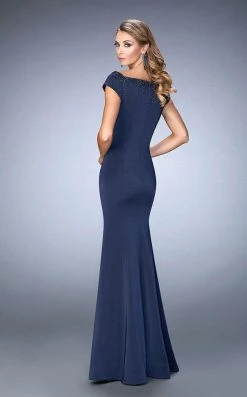 Formal Gowns La Femme - 22716 Beaded Off-shoulder/Sweetheart Trumpet Dress