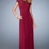 Formal Gowns La Femme - 23077 Crisscrossed Bodice A-Line Gown