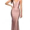 La Femme - 30446SC Bejeweled Deep V-neck Long Gown - 1 Pc Mauve In Size 2 Available 2 La Femme - 30446SC Bejeweled Deep V-neck Long Gown - 1 Pc Mauve In Size 2 Available