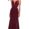 La Femme - Deep Sweetheart Strappy Back Trumpet Gown 27474SC - 1 Pc Wine In Size 0 Available