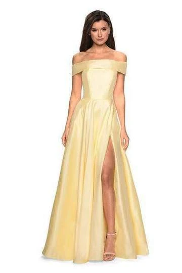 La Femme - Off Shoulder Cap Sleeves A-Line Dress 27005SC Formal Gowns 3 La Femme - Off Shoulder Cap Sleeves A-Line Dress 27005SC Formal Gowns
