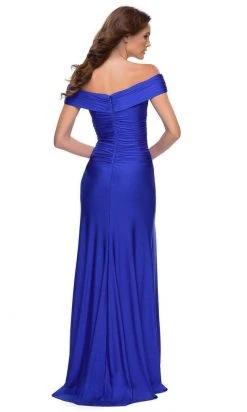 La Femme - Off Shoulder Long Sheath Dress 29781SC