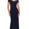 Formal Gowns La Femme - Pleat-Ornate Off Shoulder Jersey Dress 27959SC - 1 Pc Navy In Size 8 Available 1 Formal Gowns La Femme - Pleat-Ornate Off Shoulder Jersey Dress 27959SC - 1 Pc Navy In Size 8 Available