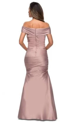 La Femme - Pleated Bodice Trumpet Evening Dress 28047SC