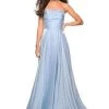 La Femme - Ruched Sweetheart A-Line Prom Gown 27130SC - 1 Pc Cloud Blue In Size 10 Available Formal Gowns