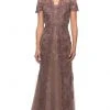 Formal Gowns La Femme - Scalloped Lace Trumpet Dress 28195SC