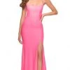 La Femme - Spaghetti Straps Sheath Prom Dress 30661SC - 1 Pc Light Coral In Size 00 Available Formal Gowns