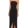 La Femme - Straight Across Faux Wrap Sheath Gown 28204SC - 1 Pc Black In Size 14 Available Formal Gowns 2 La Femme - Straight Across Faux Wrap Sheath Gown 28204SC - 1 Pc Black In Size 14 Available Formal Gowns