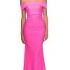 La Femme - Straight Across Ruched Prom Gown 30421SC - 1 Pc Hot Pink In Size 4 Available