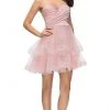Cocktail Dresses La Femme - Strapless Tiered Cocktail Dress 26654SC - 1 Pc Blush In Size 6 Available 2 Cocktail Dresses La Femme - Strapless Tiered Cocktail Dress 26654SC - 1 Pc Blush In Size 6 Available